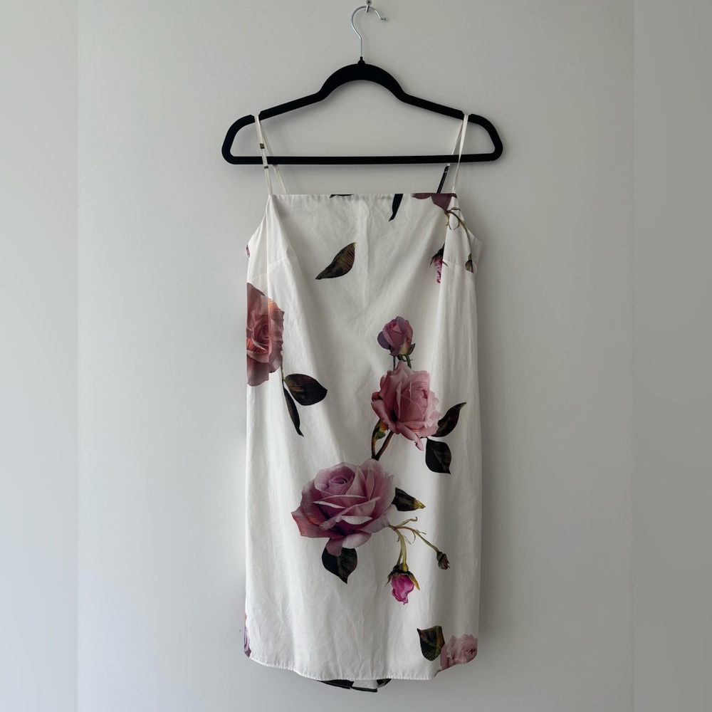 Esprit Floral Mini Dress - White and Pink